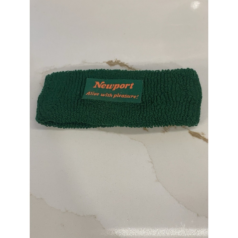 Vintage Newport Cigarettes Sweatband Headband Promotional 1980s‎ Green New